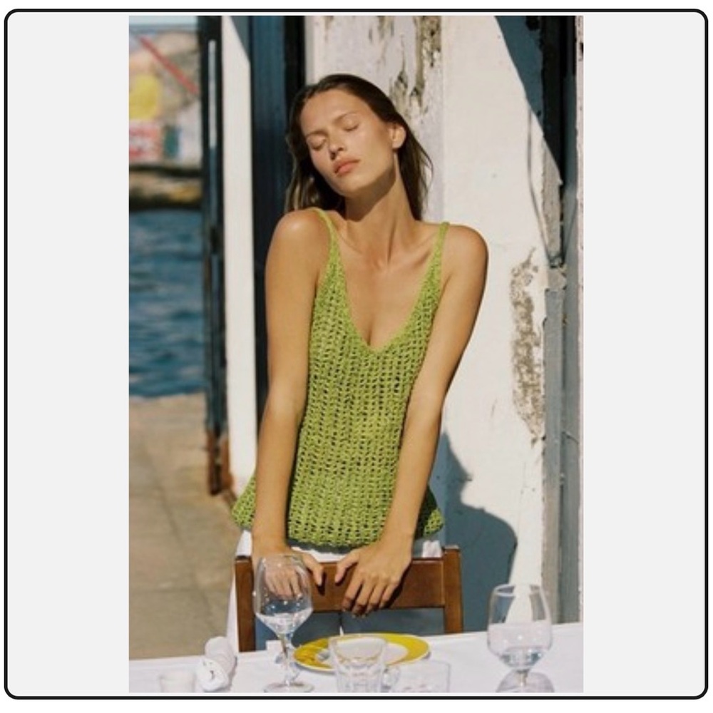 Zara Green Knit Tank Top